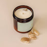 This universal scent is the perfect mix of masculine and feminine. An earthy scent with hints of orange and sage. Made with a genuine Moonstone crystal nestled inside the candle adds more meaning to your experience. Moonstone is known for bringing good luck to those who keep it.