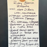 Wine label for Ruby Blanca Rosato on a dark surface