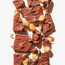 California Love by Compartés Chocolates Los Angeles. Gourmet handmade dark chocolate bar made with gourmet dark chocolate and tons of crushed San Francisco sourdough pretzels.