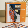 Giving a quick glimpse into a quiet moment of a modern busy woman’s life, Uzo Njoku’s Working Woman utilizes a variety of different patterns and textures to emphasize the patchwork of experiences that makes a woman who she is. When you’ve had a long and busy day’s work and need to unwind and get comfortable, this is the puzzle to turn to.