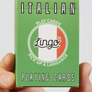 Often recognized as the most beautiful language in the world, you can say “I have a strange rash” in Italian and you still sound like a smooth operator. Just think how awesome it would be to say hello, find out where the closest restaurant is and order a beer! With Lingo Playing Cards, you can have hours of fun with your friends and family while on the go.