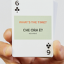 Often recognized as the most beautiful language in the world, you can say “I have a strange rash” in Italian and you still sound like a smooth operator. Just think how awesome it would be to say hello, find out where the closest restaurant is and order a beer! With Lingo Playing Cards, you can have hours of fun with your friends and family while on the go.