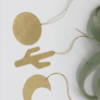 Artisan-crafted ornaments made from hand-cut and hammered brass sheet. Ready to hang. Dimensions: each ornament measures roughly 2" tall (4” hanging with waxed cord) x 2” wide.