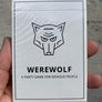 Werewolf deck comes with over 50 cards, allowing up to 35 people to play (enough for two simultaneous games as well)! The cards are made of casino-quality paper with a black core to avoid any see-through detection. It also includes special characters like the Village Drunk, Alpha Werewolf, Witch, and Wild Cards so you can create your own roles. Made in United States of America.
