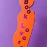 Double sided bookmark One side hugging, one side BOOK LOVERS. Blue with silver (other colors shown are for example only).