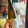 100% Grüner Vetliner Santa Barbara, California. Woman winemakers - Mireia Taribó + Tara Gomez. All natural. Queer made! Native American winemaker. Key lime pie. Dry and vibrant. Grapefruit + flint. White pepper. Cool + creamy.