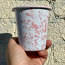 Splatter Enamel  10 oz short tumblers are the life of the party. Perfect for all occasions especially some wine in the park. Mix, match and pair them in 4 colors. So cute any which way you want them.