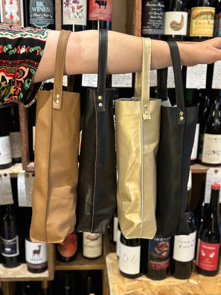 Vena Vena Leather Wine Tote Bag