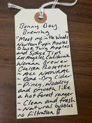 Benny Boy Brewing Meet Me in the Woods Cider