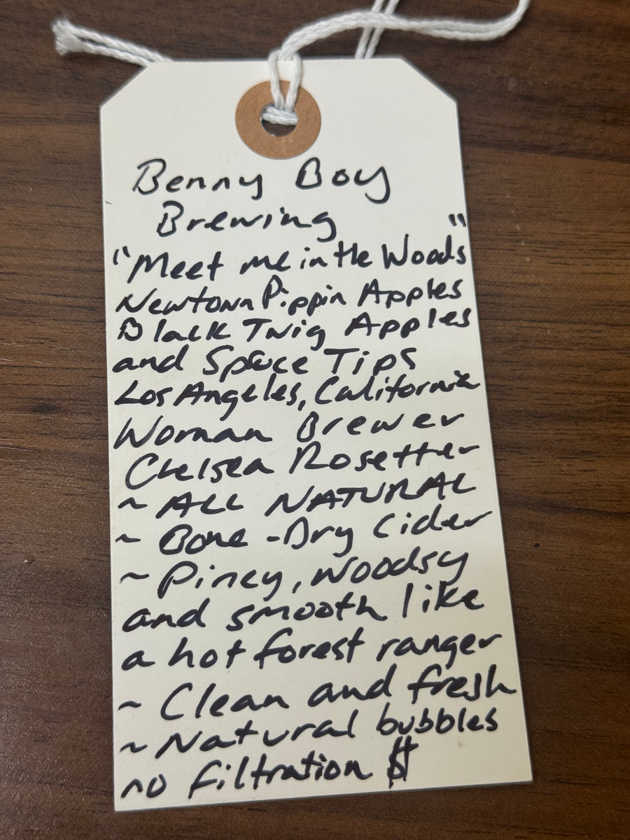 Benny Boy Brewing Meet Me in the Woods Cider