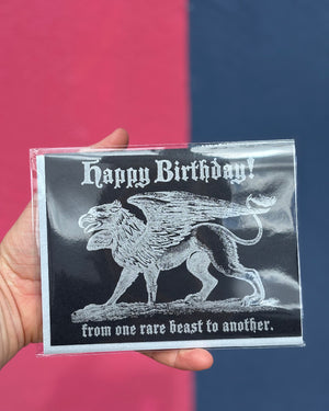 rare greeting cards Happy Birthday Rare Beast Greeting Card – VINOVORE Silver Lake