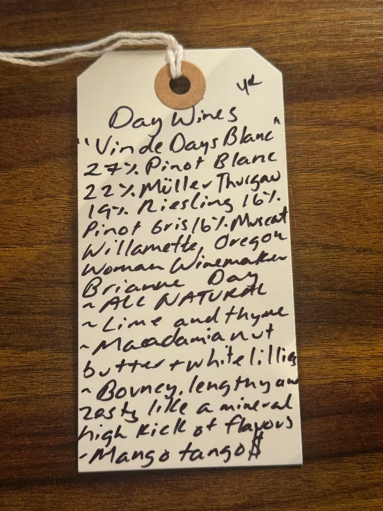 Day Wines Vin de Days Blanc