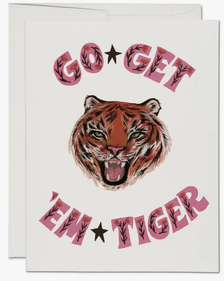 Blank inside. 100lb heavyweight card stock. Offset printed. 4.25 x 5.5 inches. Illustrated by Krista Perry.