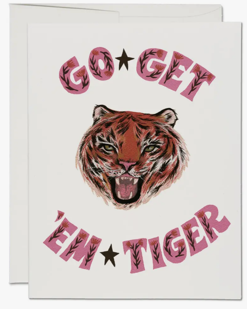 Blank inside. 100lb heavyweight card stock. Offset printed. 4.25 x 5.5 inches. Illustrated by Krista Perry.