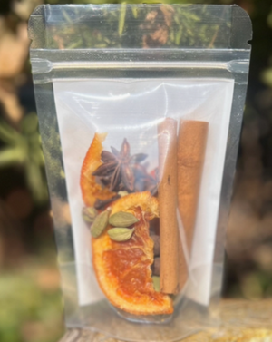 The perfect combination of spices for your mulled wine just made things easier! Pour your Mulled Wine Spice Mix into your large pot of wine and take in the aroma! While your wine simmers let notes of vanilla, cardamom, and star anise fill the air with this wonderful spice mix!  Woman Owned