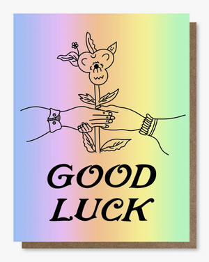 Good Luck | Greeting Card - Blank Inside | A2 Size + Kraft Paper Envelope | Comes in a protective sleeve.