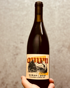 100% Syrah Columbia, Washington   Woman winemaker - Ksenija Kostic House. All natural. Alpine cool climate. She opens up with enchanting thyme and black peppercorns. Supple and savory goodness. Roasted plums spread over grilled bread spiked with salty black olives.