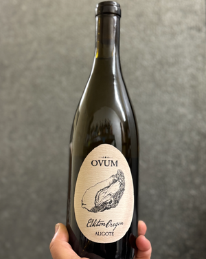 100% Aligote Elkton, Oregon  Woman winemaker - Ksenija Kostic House. All natural. Only 200 cases made! Volcanic soils. Saltwater spray tongue kisses with a stunning Sea Goddess (or god) in mineral and green apple crashing waves. Savory sipper. Slightly creamy. Herbal punch. Light and rich.