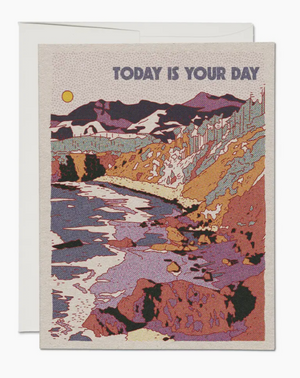 Today Is Yours Birthday Greeting Card. Blank inside.