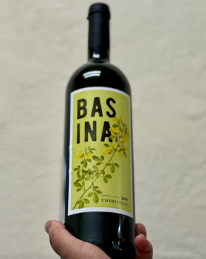 100% &nbsp;Tribidrag (Zinfandel) Dalmatia, Croatia.  Woman winemaker -&nbsp;Antonia Mrgudić. All natural. Powerful yet naturally elegant. Red rose petals. Pomegranate leather. Blackberry jam with cocoa nibs. Dried wild cherries. Amarone vibes. Seaweed salinity. Zippity doo da. Cinnamon spice.