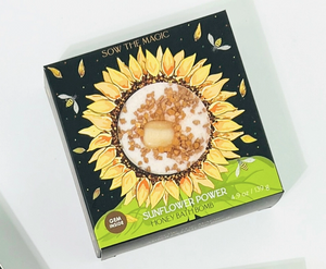 Sow the Magic Sunflower Power Honey Bath Bomb with Amber Crystal