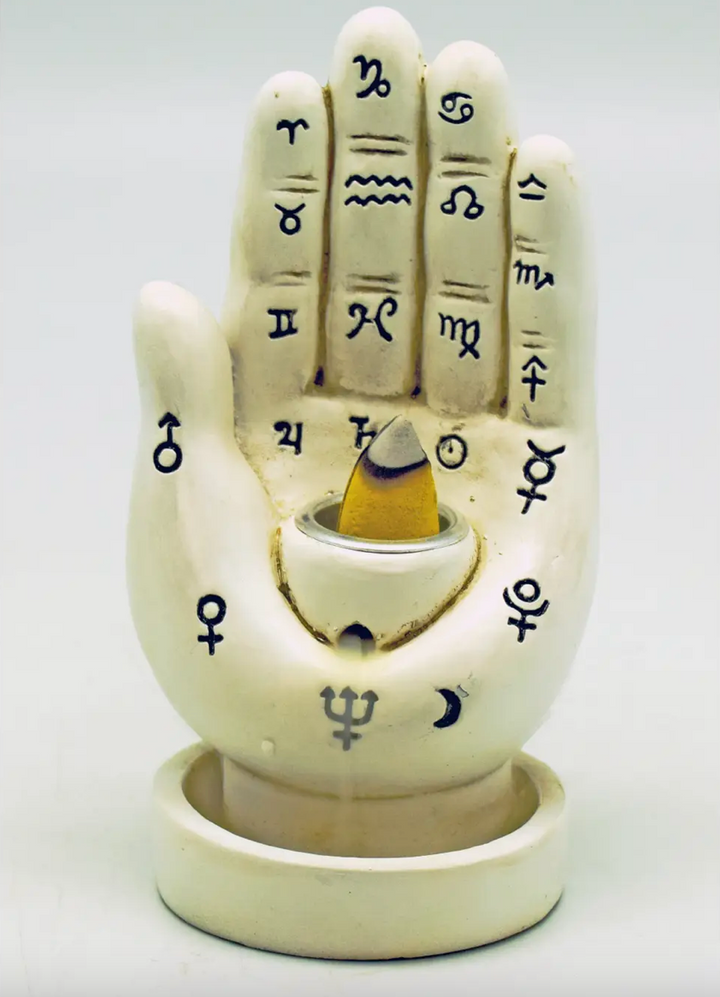 Palmistry Hand Back Flow Incense Burner