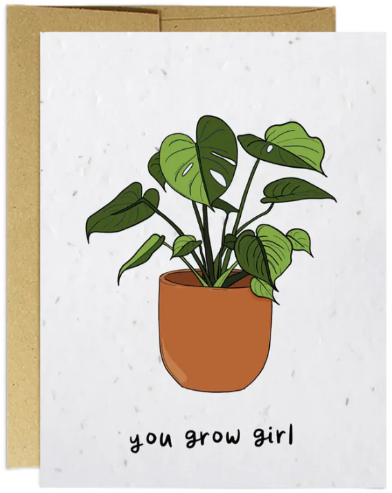 You Grow Girl Seed Card - Party Mountain Paper Co