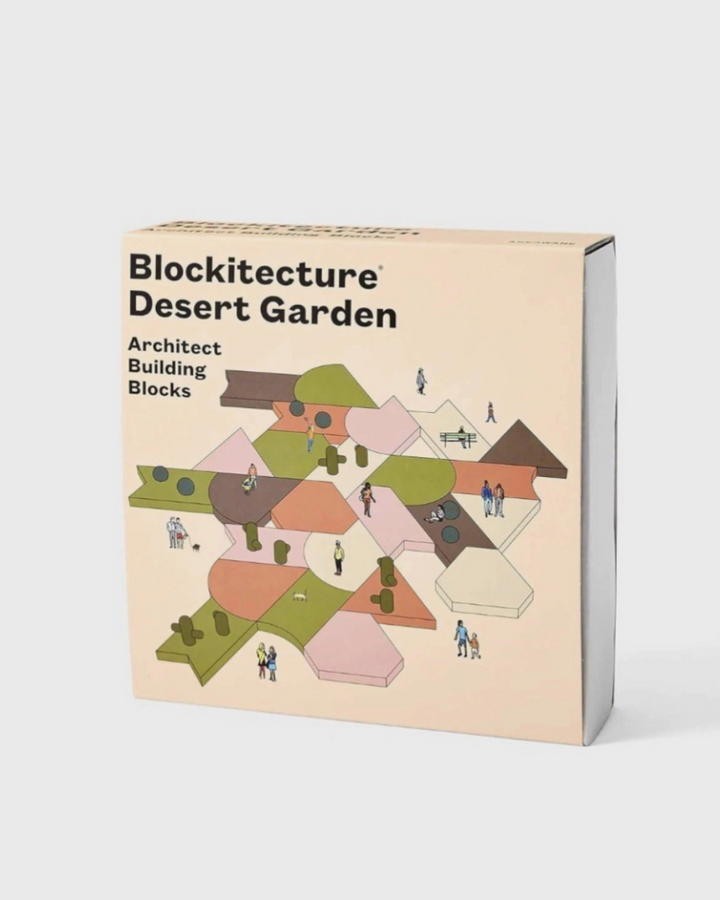 Box of Blockitecture Desert Garden architect building blocks on a white background