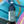 Bottle of Pinot Grigio held in front of a colorful abstract background