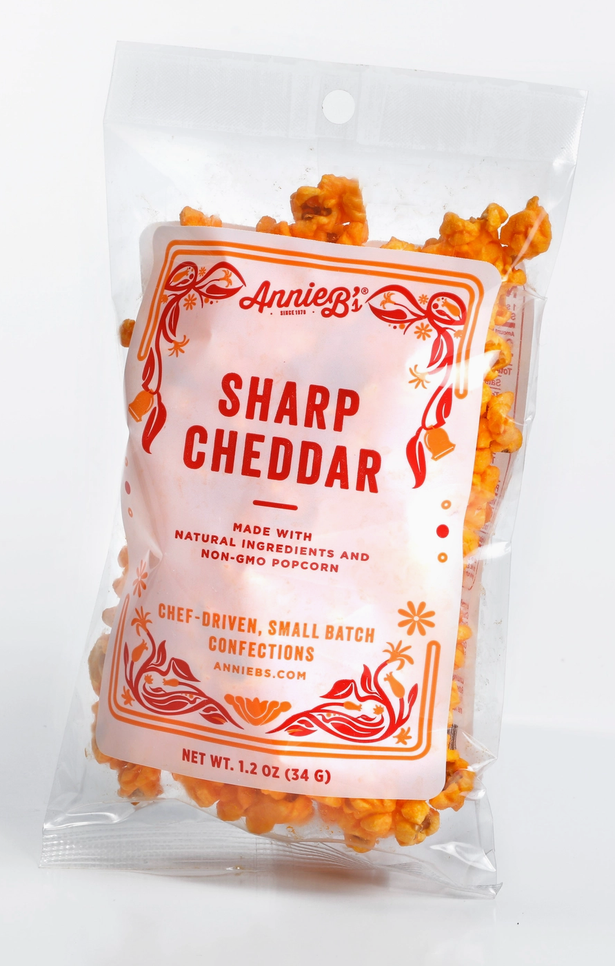 Annie B's Sharp Cheddar popcorn Bag