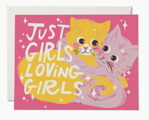 Just Girls Loving Girls Greeting Card