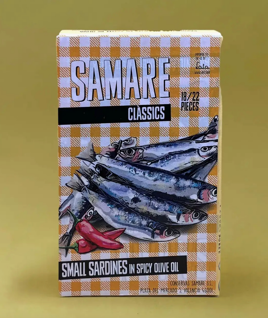 Samare Small Sardines in Spiced Olive Oil