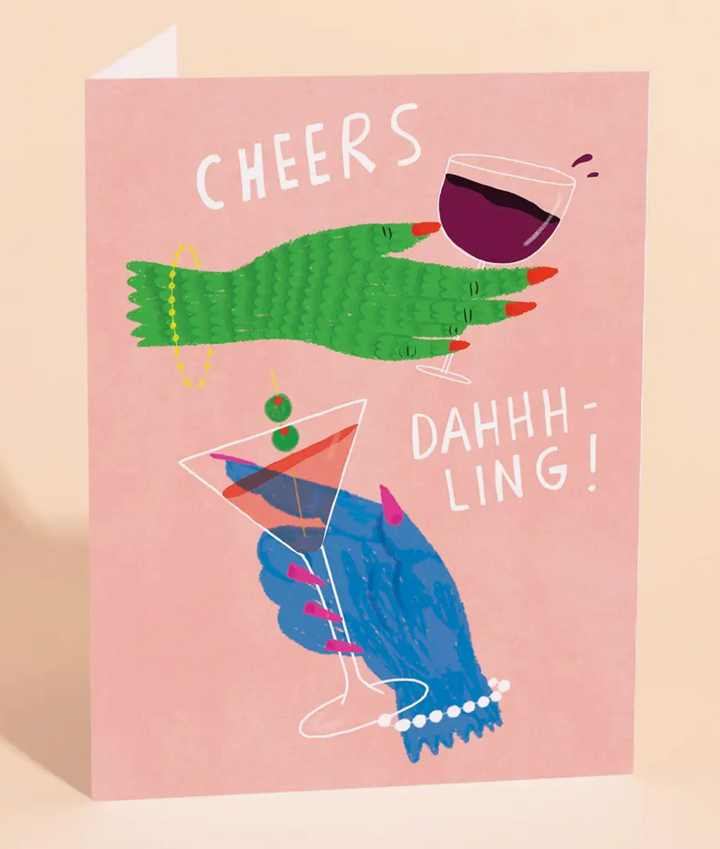 Carolyn Suzuki Cheers Dahling  Greeting Card