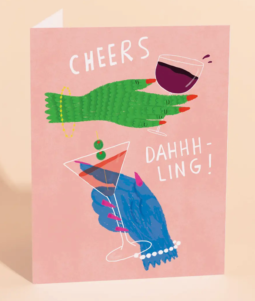 Carolyn Suzuki Cheers Dahling  Greeting Card