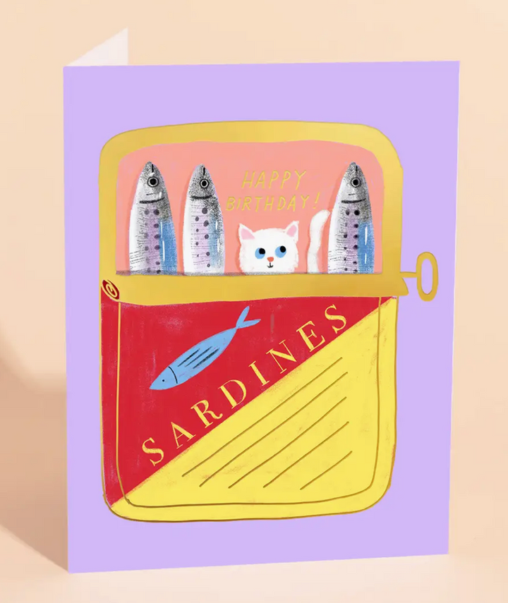 Carolyn Suzuki Sardine Kitty Birthday Greeting Card