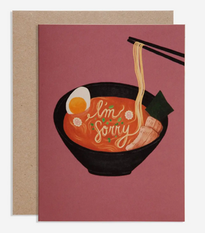 Poketo I'm Sorry Ramen Card Greeting Card