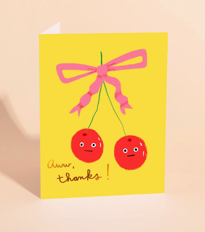 Carolyn Suzuki Sweet Cherries - Thank You Greeting Card