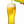 Beer being poured into a glass with a brand label in the background