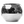 Silver disco ball ice bucket on a white background