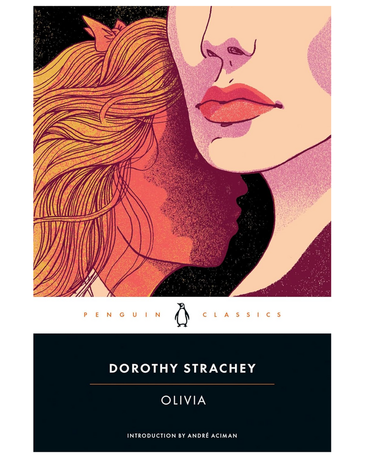 Book cover of 'Olivia' by Dorothy Strachey with an illustration of a woman's face.