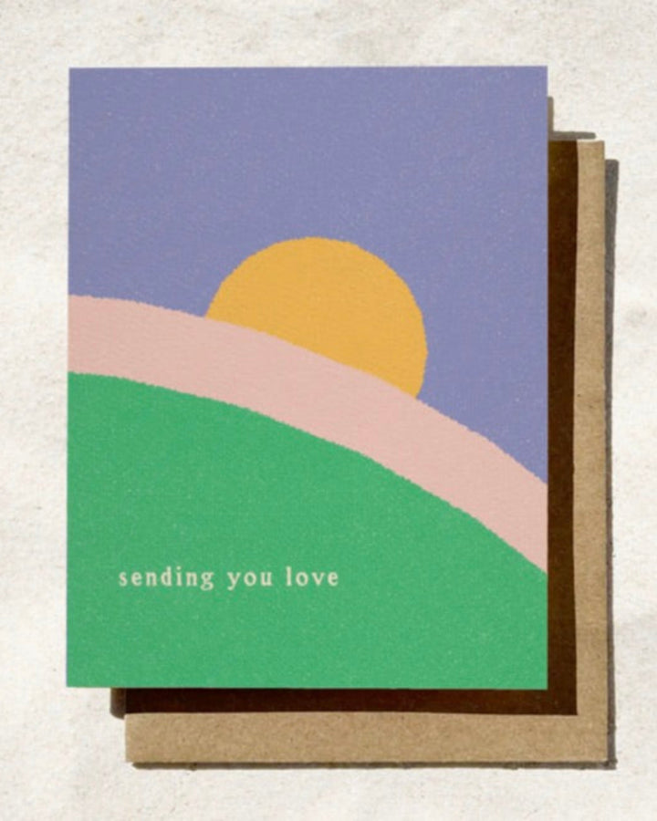 Sending You Love Greeting Card. Blank inside.