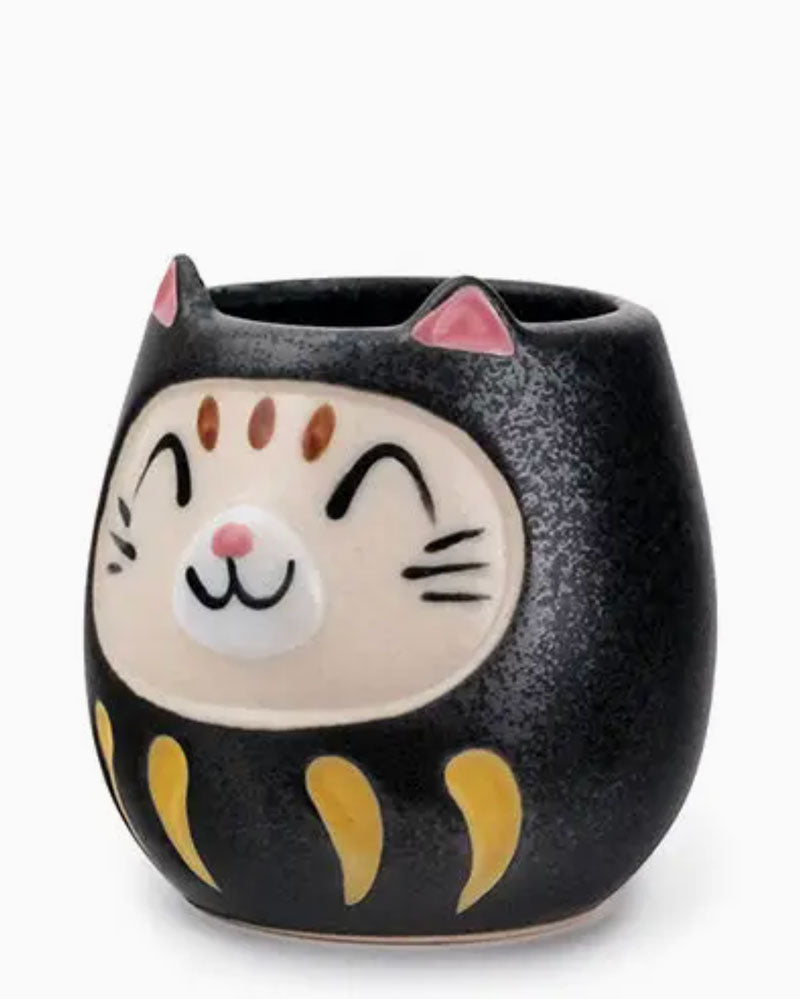 Japanese Daruma Cat Yunomi Style Tea Cup