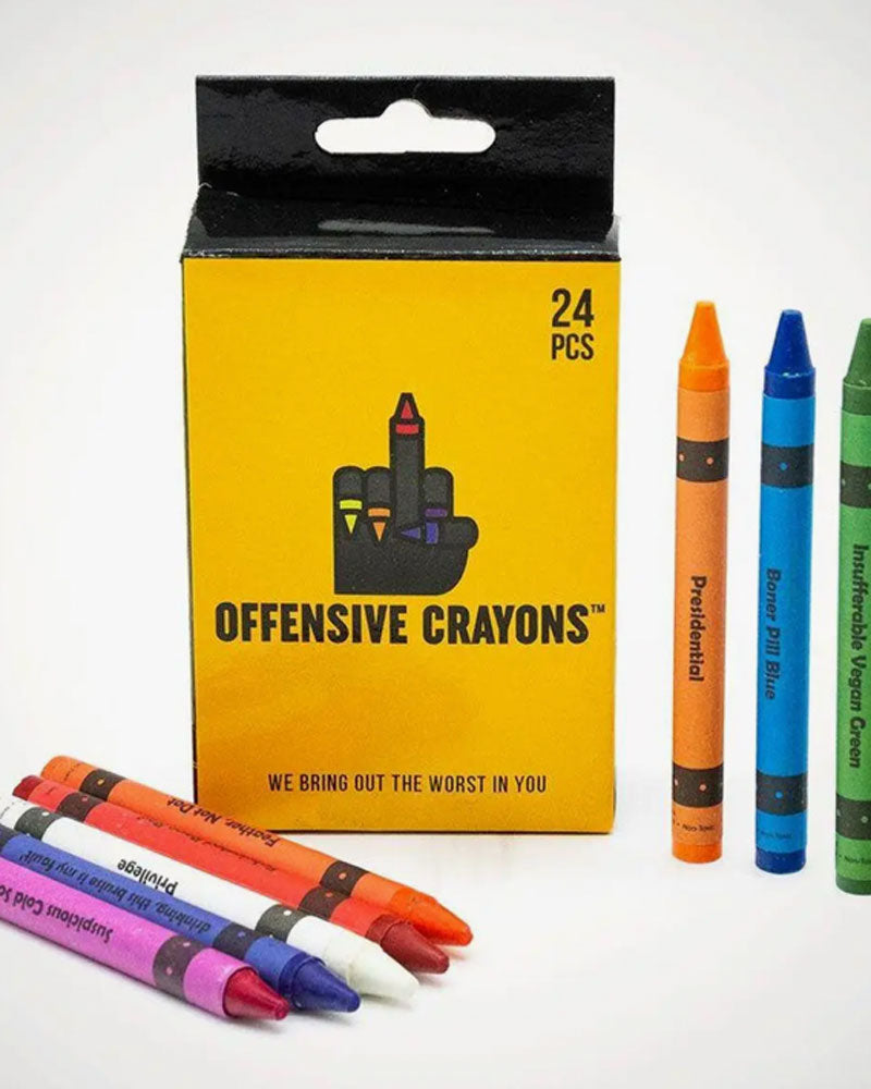 *NOTE: These ARE OFFENSIVE crayons. Do not be surprised if there's a few crayons that are actually OFFENSIVE.