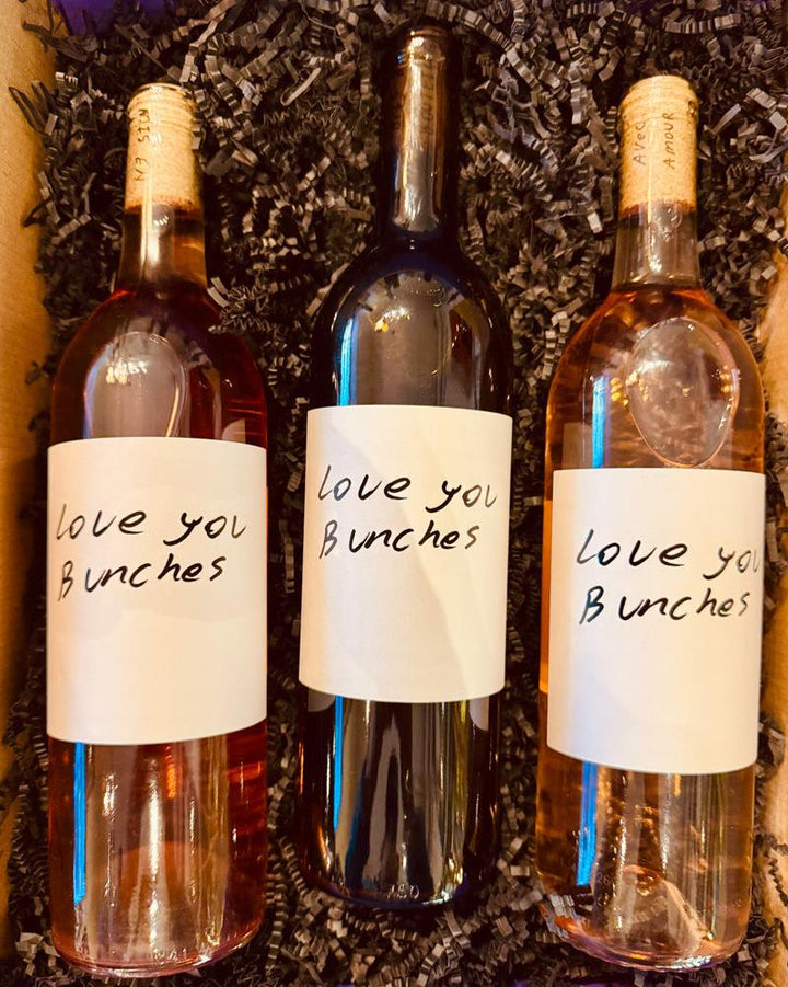 Our Love You Bunches Box includes:

Stolpman Love You Bunches red, rosé and orange.

*There's room for a few additional small items. If you want to customize, just add your picks to the cart and we'll include them in your box.