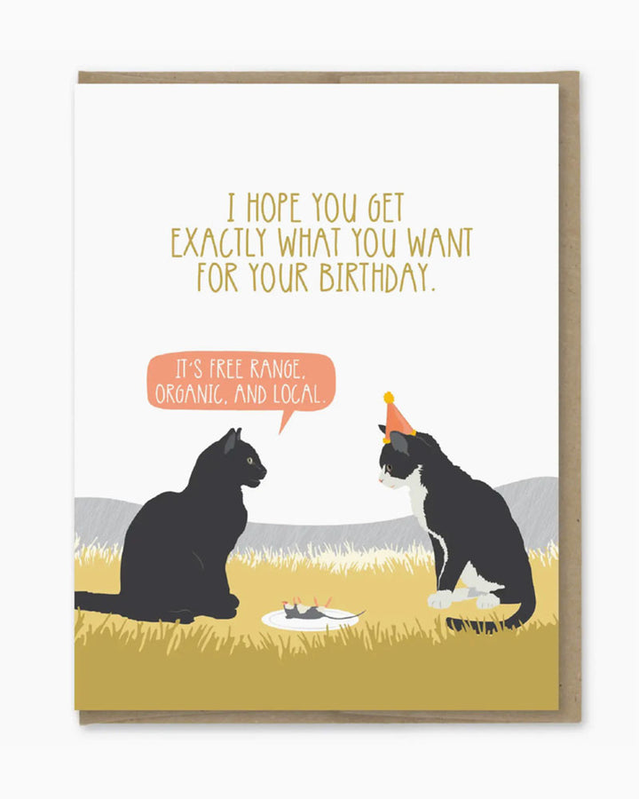 Organic Mouse Birthday Card