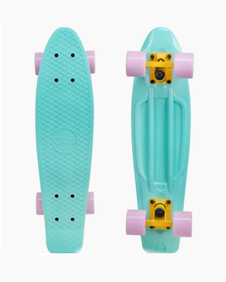 Cal7 Mini Cruiser with Swirl Wheels Penny Skateboard  22.5”