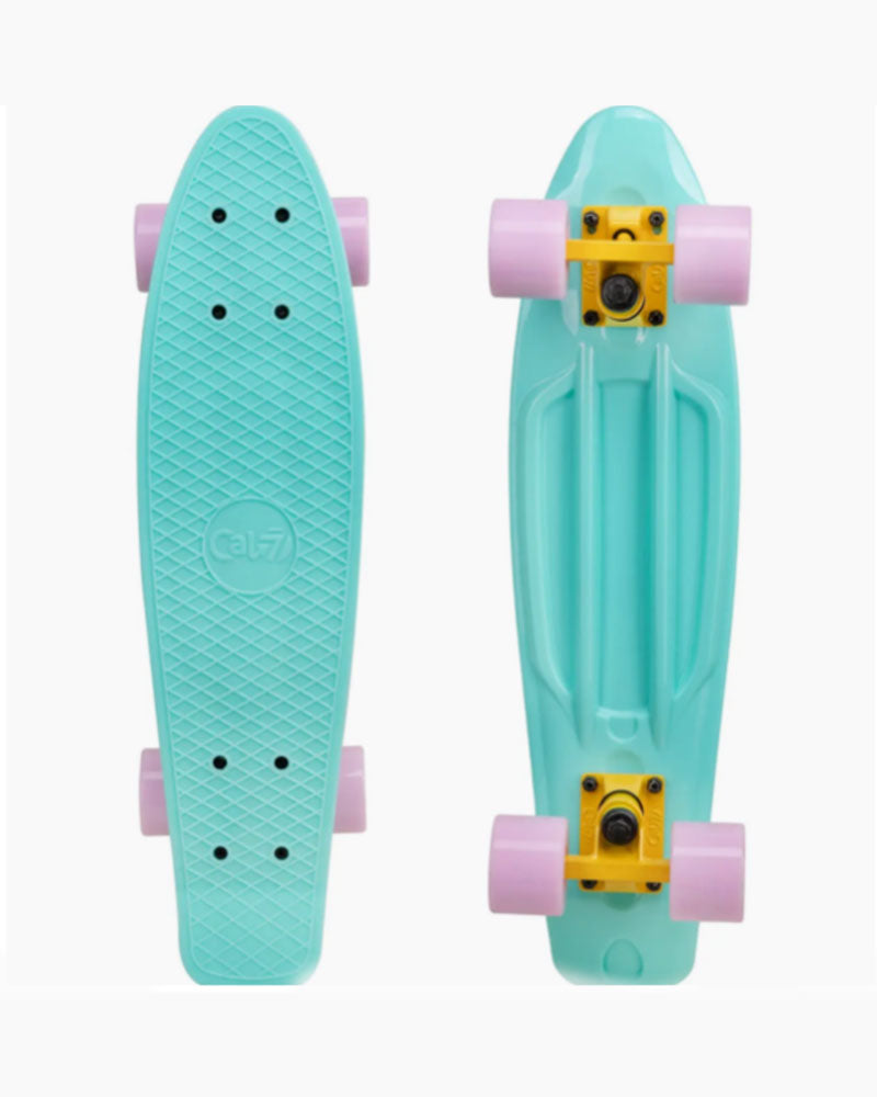 Cal7 Mini Cruiser with Swirl Wheels Penny Skateboard  22.5”