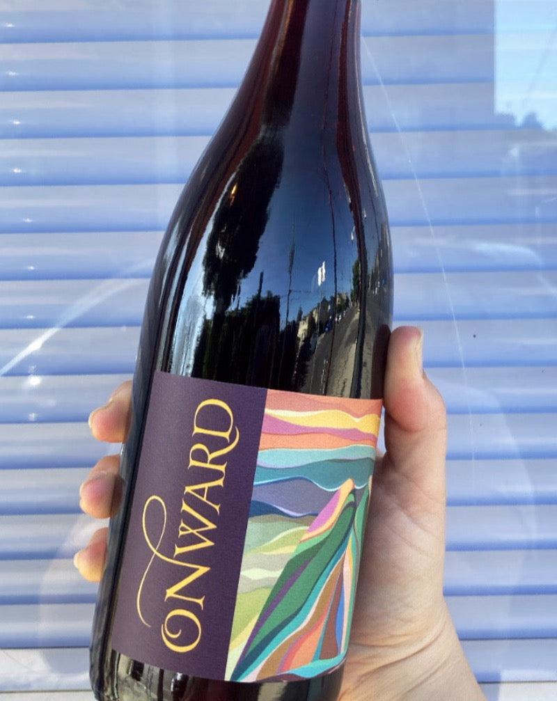 100% Zinfandel Mendocino, California.  Woman winemaker - Faith Armstrong. All natural. Chillable red. Pink peppercorns and rosemary sprigs. Blackberry and earth fruit roll-up. Black cherry cola + spicy popcorn on scary movie night. All the juicy!