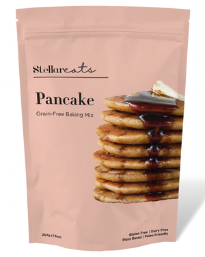 Our pancakes are so fluffy, thick, and melt-in-your-mouth delicious, they'll bring back all your best childhood Saturday morning memories! With a subtle sweetness and buttery flavour, you'll barely need anything on top of them! Although we highly recommend a generous pour of maple syrup or nut butter and jam.