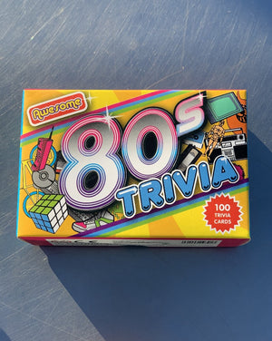 Pull on your leg warmers, back comb your hair and get ready to test your knowledge of the outrageous decade we all secretly love, with our set of 80's Trivia Cards! Test your friends on topics such as the music, fashion, films and TV of the most talked about decade!